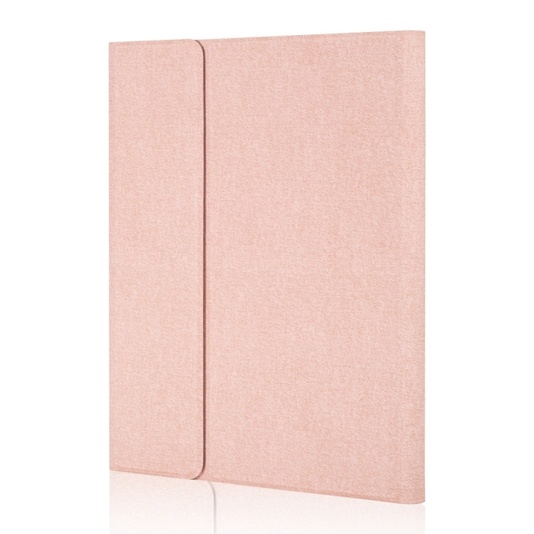 RK508C Detachable Magnetic Plastic Bluetooth Keyboard with Touchpad + Silk Pattern TPU Tablet Case for iPad 9.7 inch, with Pen Slot & Bracket, RK508C