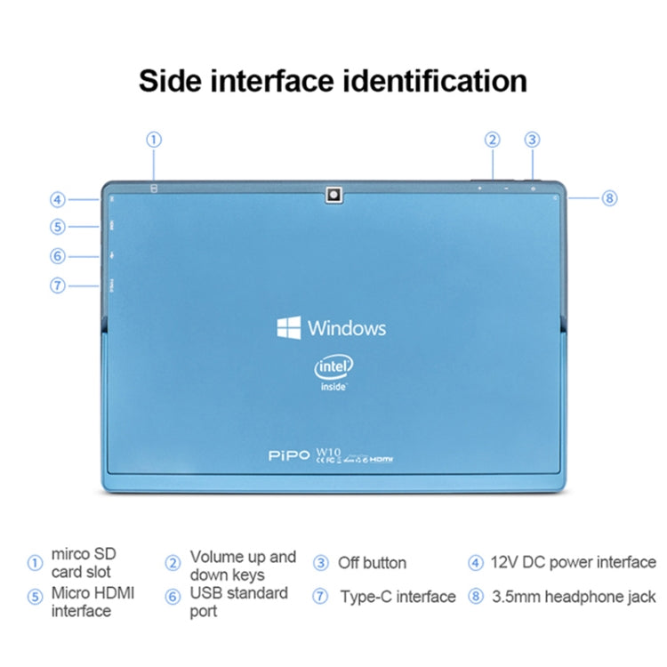 Windows 10 System, Intel Gemini Lake N4120 Quad Core up to 2.6GHz, without Keyboard & Stylus Pen, Support Dual Band WiFi & Bluetooth & TF Card & HDMI, US Plug