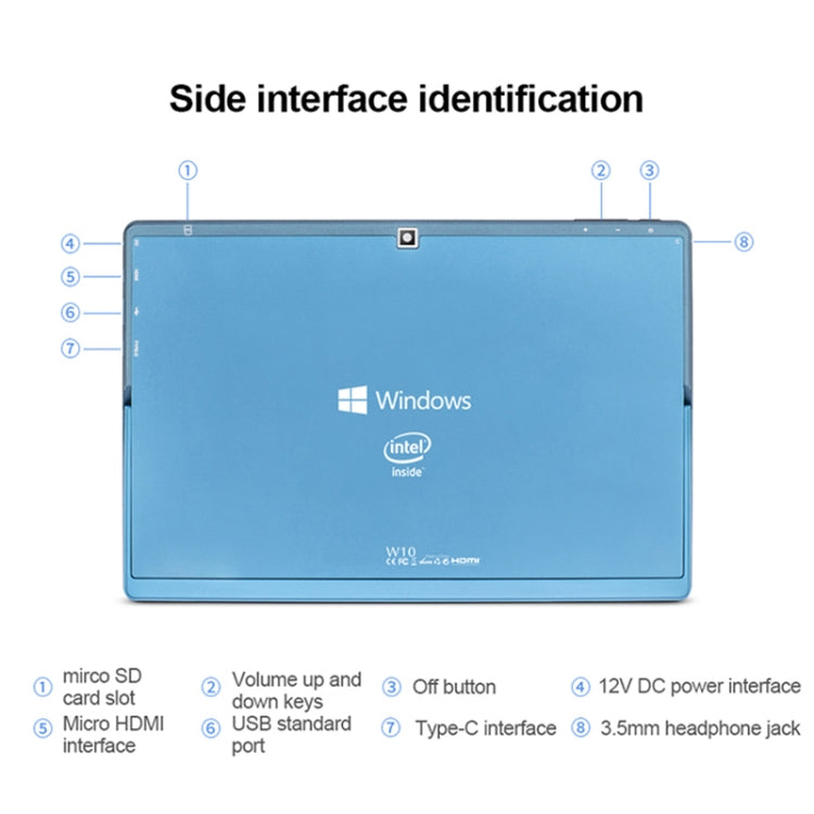 Windows 10 System, Intel Gemini Lake N4120 Quad Core up to 2.6GHz, with Keyboard & Stylus Pen, Support Dual Band WiFi & Bluetooth & TF Card & HDMI, US Plug