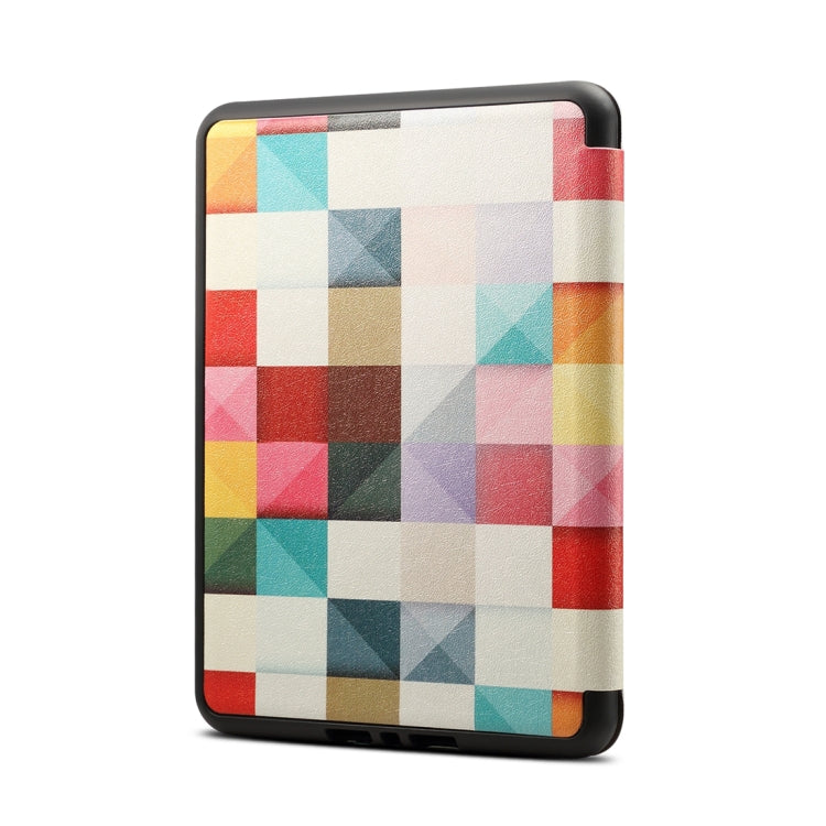 Colors Magic Cube Pattern Horizontal Flip PU + TPU Leather Protective Case for Amazon Kindle Paperwhite 4 (2018), with Sleep & Wake-up Function