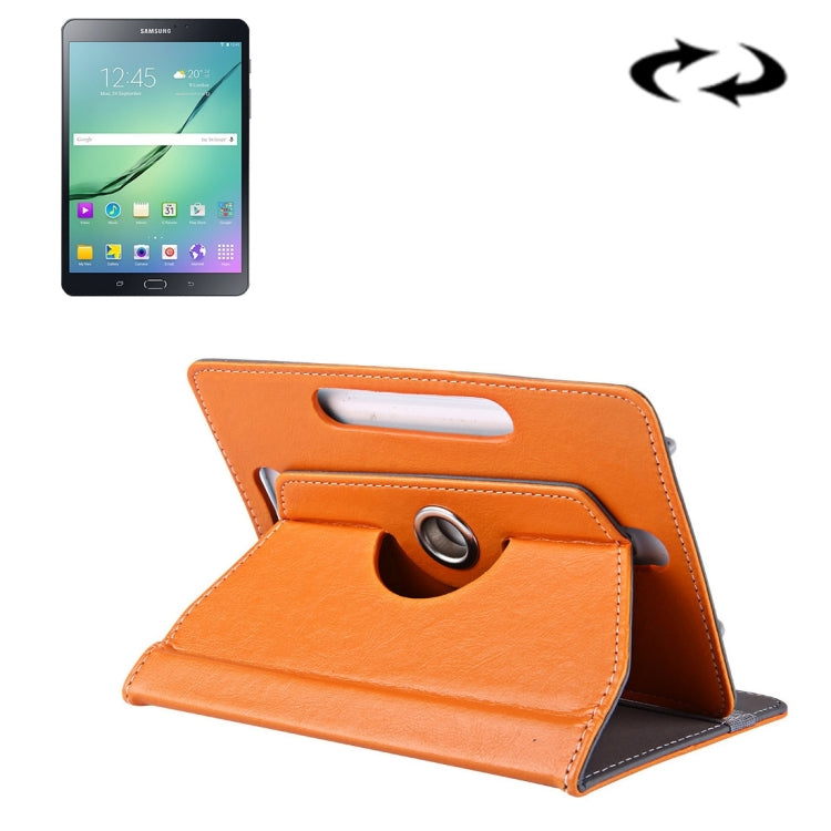 8 inch Tablets Leather Case Crazy Horse Texture 360 Degrees Rotation Protective Case Shell with Holder for Galaxy Tab S2 8.0 T715 / T710, Cube U16GT, ONDA Vi30W, Teclast P86