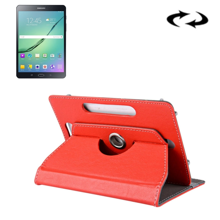 8 inch Tablets Leather Case Crazy Horse Texture 360 Degrees Rotation Protective Case Shell with Holder for Galaxy Tab S2 8.0 T715 / T710, Cube U16GT, ONDA Vi30W, Teclast P86