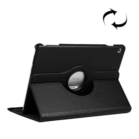 Litchi Texture Horizontal Flip 360 Degrees Rotation Leather Case for Huawei MediaPad T5 10.1, with Holder