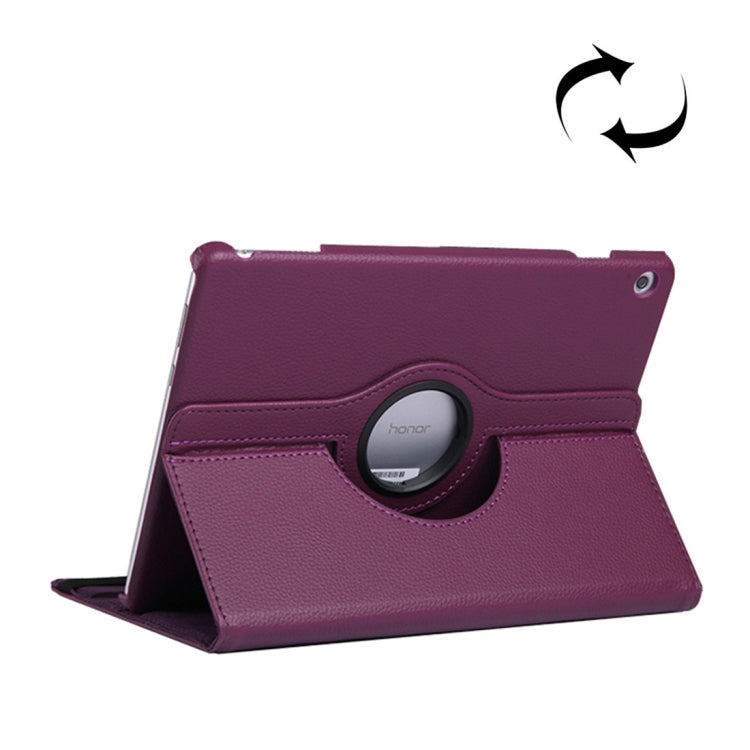 Litchi Texture Horizontal Flip 360 Degrees Rotation Leather Case for Huawei MediaPad T5 10.1, with Holder, For MediaPad T5 10.1