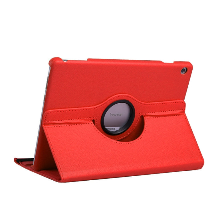Litchi Texture Horizontal Flip 360 Degrees Rotation Leather Case for Huawei MediaPad T5 10.1, with Holder, For MediaPad T5 10.1