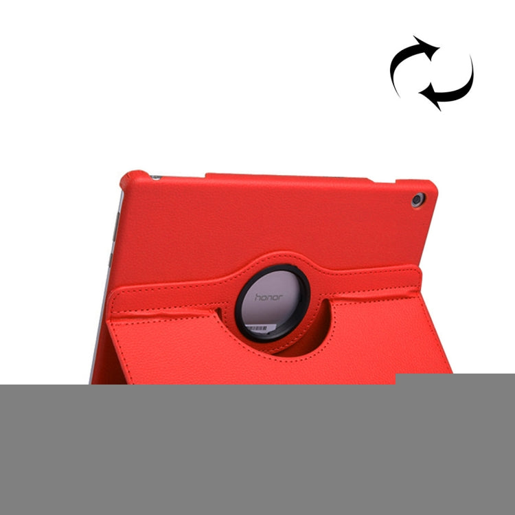 Litchi Texture Horizontal Flip 360 Degrees Rotation Leather Case for Huawei MediaPad T5 10.1, with Holder, For MediaPad T5 10.1