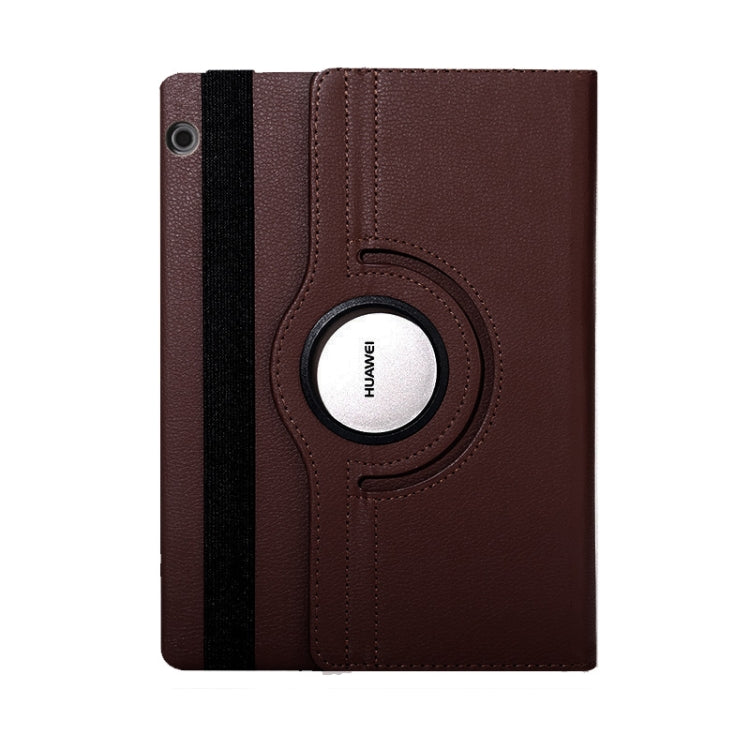 Litchi Texture Horizontal Flip 360 Degrees Rotation Leather Case for Huawei MediaPad T5 10.1, with Holder