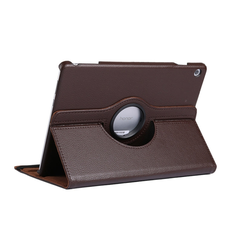 Litchi Texture Horizontal Flip 360 Degrees Rotation Leather Case for Huawei MediaPad T5 10.1, with Holder
