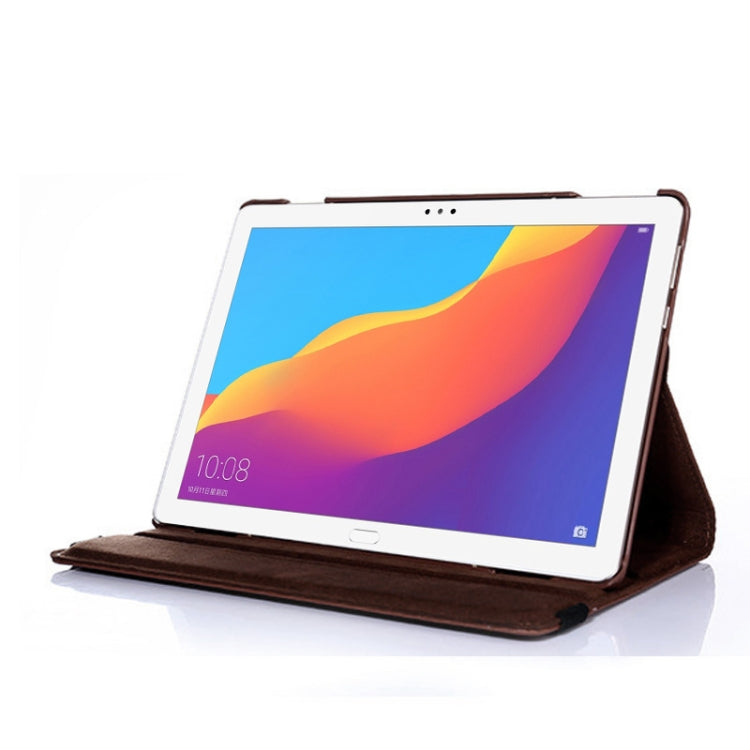 Litchi Texture Horizontal Flip 360 Degrees Rotation Leather Case for Huawei MediaPad T5 10.1, with Holder