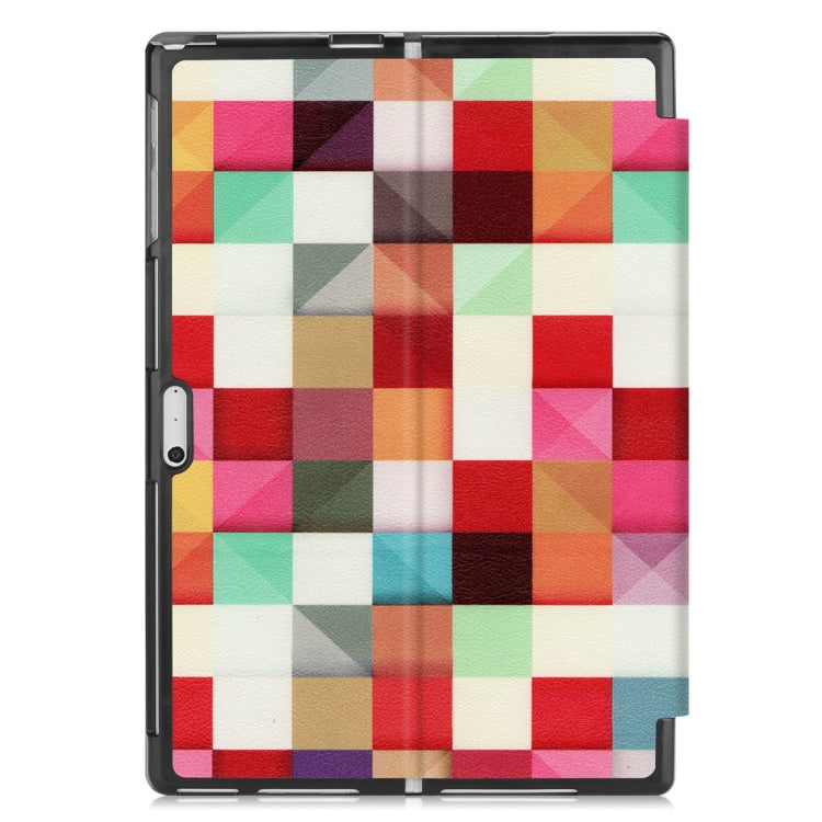 Magic Cube Pattern Colored Painted Horizontal Flip PU Leather Case for Microsoft Surface Pro 4 / 5 / 6 12.3 inch, with Holder & Pen Slot
