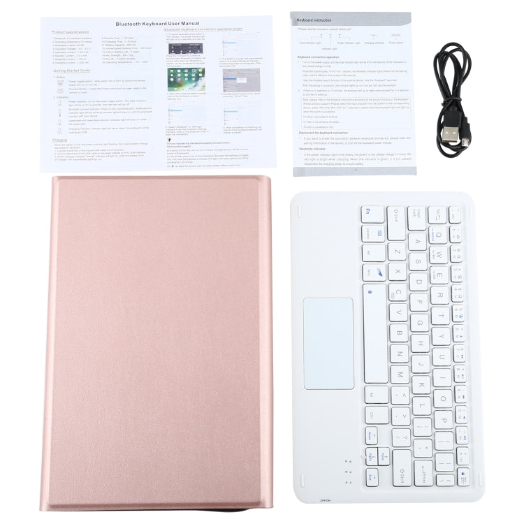 AM10-A Detachable Bluetooth Backlight Keyboard Ultrathin Horizontal Flip Leather Tablet Case with Touchpad & Holder for Lenovo M10 Plus 10.3 inch X606F
