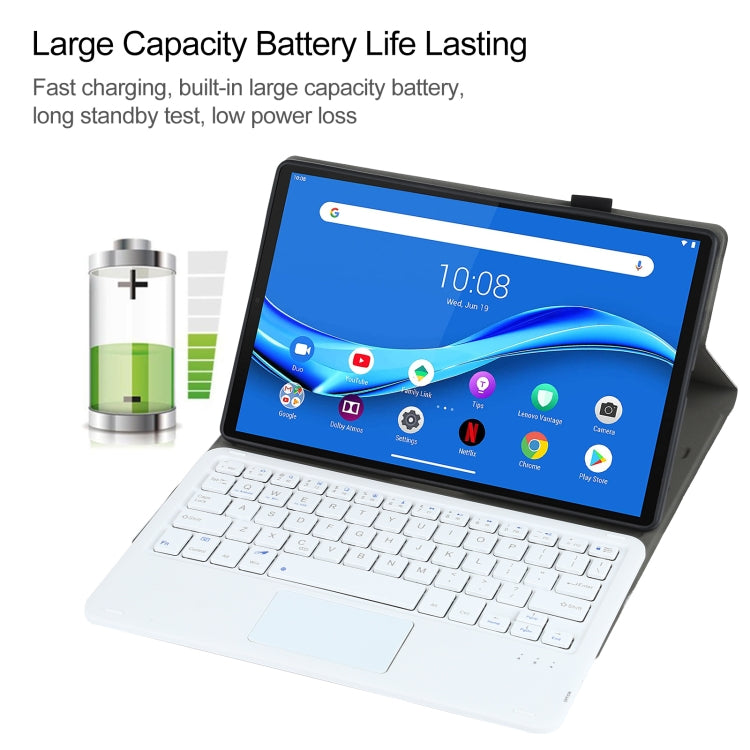 AM10-A Detachable Bluetooth Backlight Keyboard Ultrathin Horizontal Flip Leather Tablet Case with Touchpad & Holder for Lenovo M10 Plus 10.3 inch X606F
