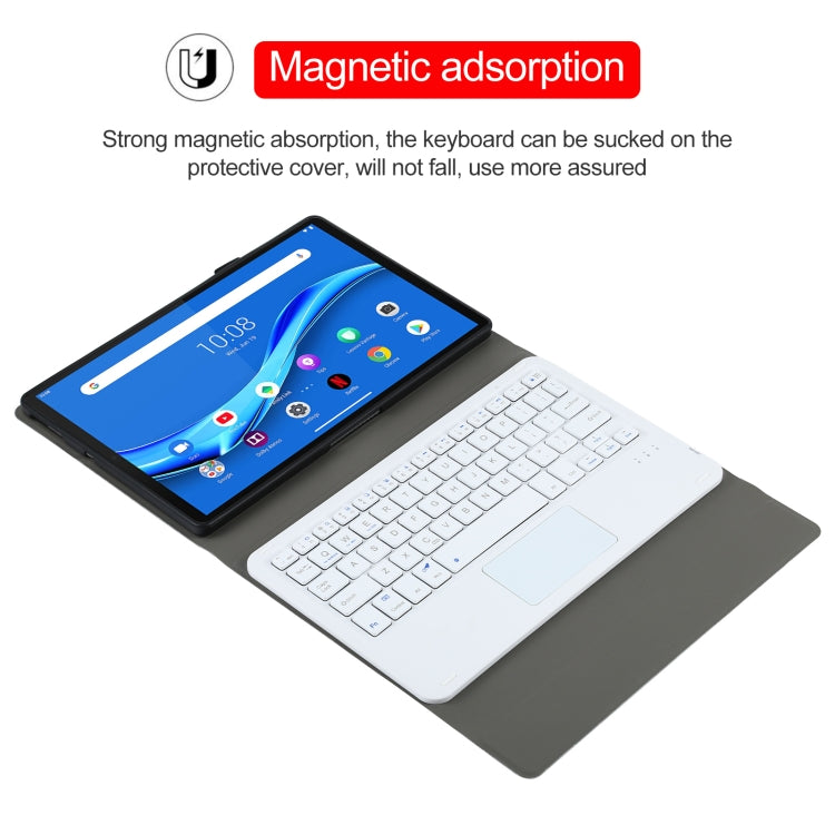 AM10-A Detachable Bluetooth Backlight Keyboard Ultrathin Horizontal Flip Leather Tablet Case with Touchpad & Holder for Lenovo M10 Plus 10.3 inch X606F