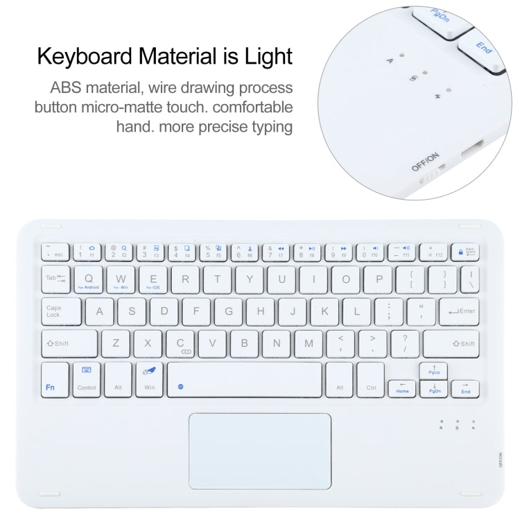 A500-A Detachable Bluetooth Keyboard Ultrathin Horizontal Flip Leather Tablet Case with Touchpad & Holder for Samsung Galaxy Tab A7 10.4 (2020) T500 / T505, For Samsung Galaxy Tab A7 10.4 (2020)