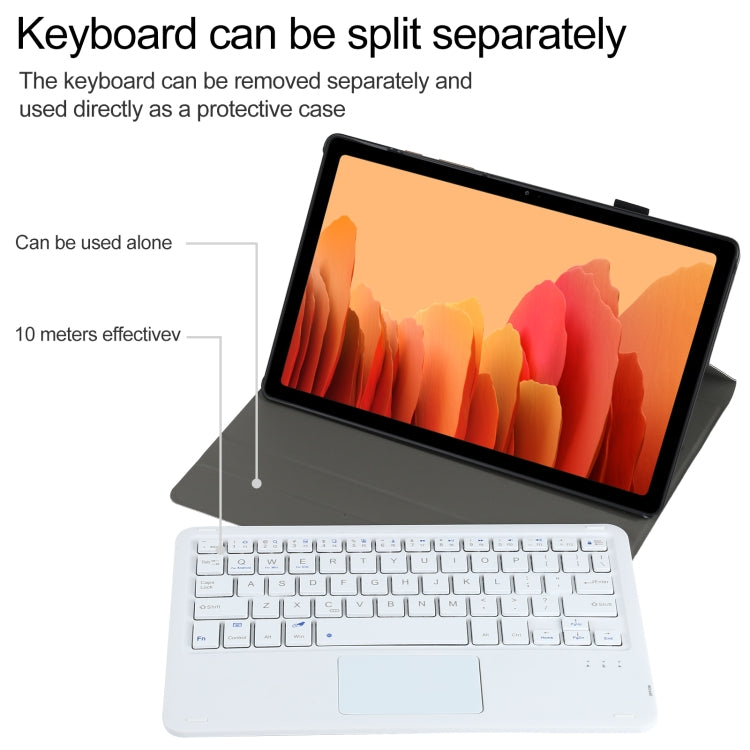 A500-A Detachable Bluetooth Keyboard Ultrathin Horizontal Flip Leather Tablet Case with Touchpad & Holder for Samsung Galaxy Tab A7 10.4 (2020) T500 / T505, For Samsung Galaxy Tab A7 10.4 (2020)