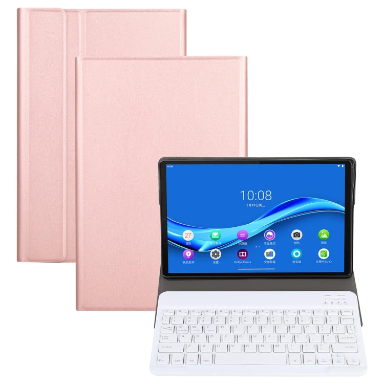 AM11 2 in 1 Removable Bluetooth Keyboard + Protective Leather Tablet Case with Holder for Lenovo M10 FHD REL TB-X605FC/LC