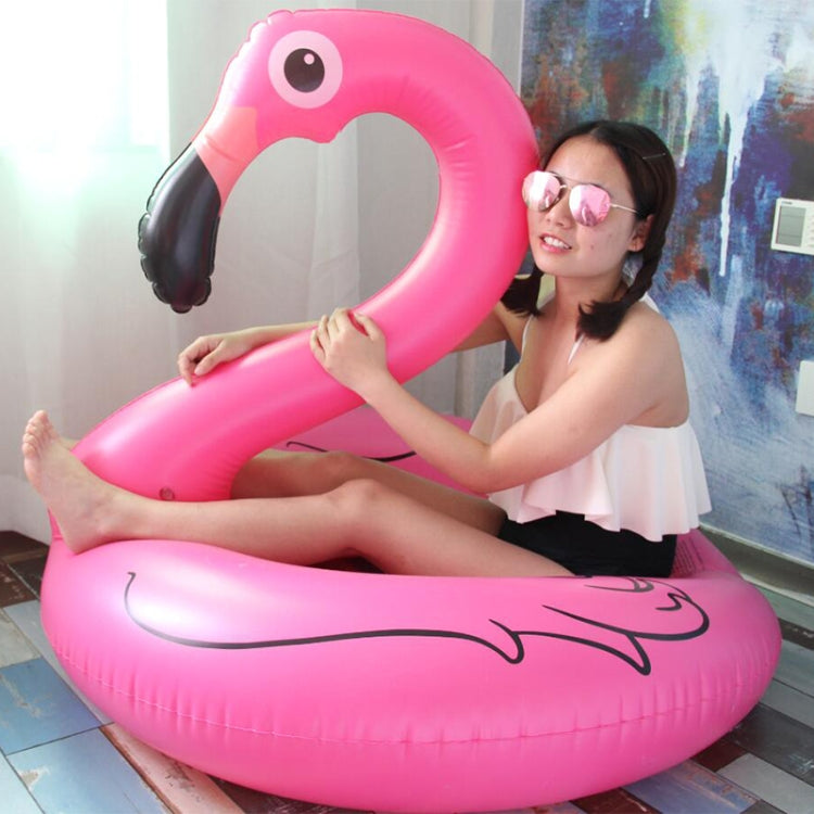 Summer Inflatable Flamingo Shaped Float Pool Lounge Swimming Ring Floating Bed Raft, Size: 90cm