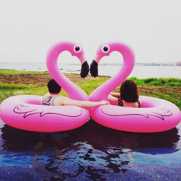 Summer Inflatable Flamingo Shaped Float Pool Lounge Swimming Ring Floating Bed Raft, Size: 90cm