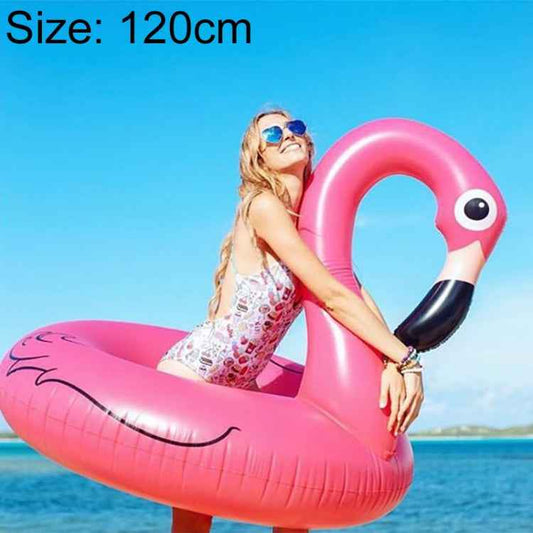 Summer Inflatable Flamingo Shaped Float Pool Lounge Swimming Ring Floating Bed Raft, Size: 120cm, Size: 120cm
