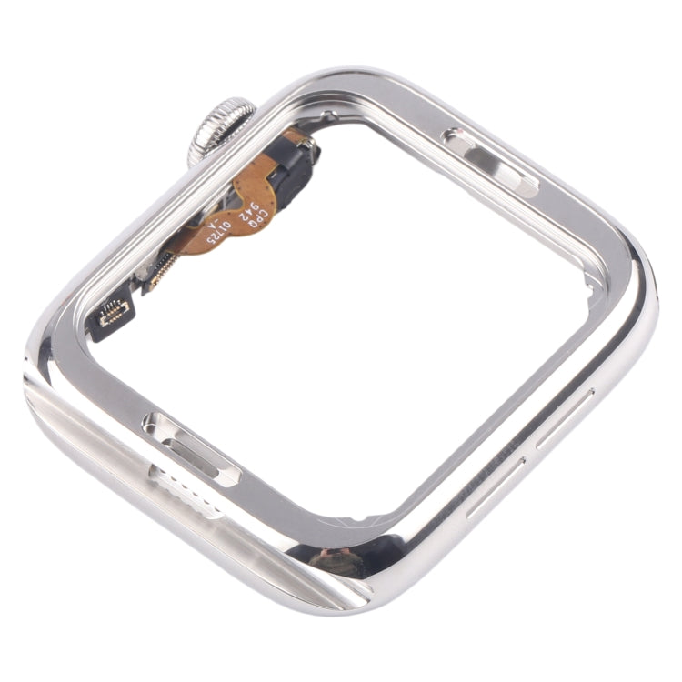 For Apple Watch Series 5 40mm LTE Stainless Steel Middle Frame Bezel Plate with Crown Spin Axis Flex Cable, For Apple Watch Series 5 40mm LTE(Stainless Steel)