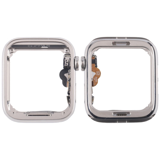For Apple Watch Series 4 44mm LTE Stainless Steel Middle Frame Bezel Plate with Crown Spin Axis Flex Cable, For Apple Watch Series 4 44mm LTE(Stainless Steel)
