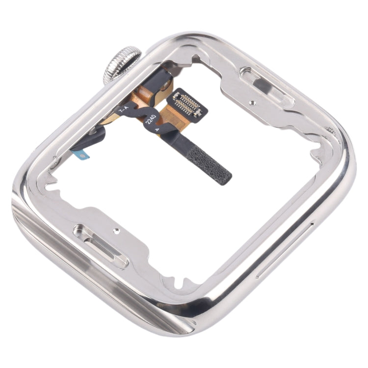 For Apple Watch Series 7 / 8 / 9 41mm LTE Stainless Steel Middle Frame Bezel Plate with Crown Spin Axis Flex Cable, For Apple Watch Series 7 / 8 / 9 41mm LTE(Stainless Steel)