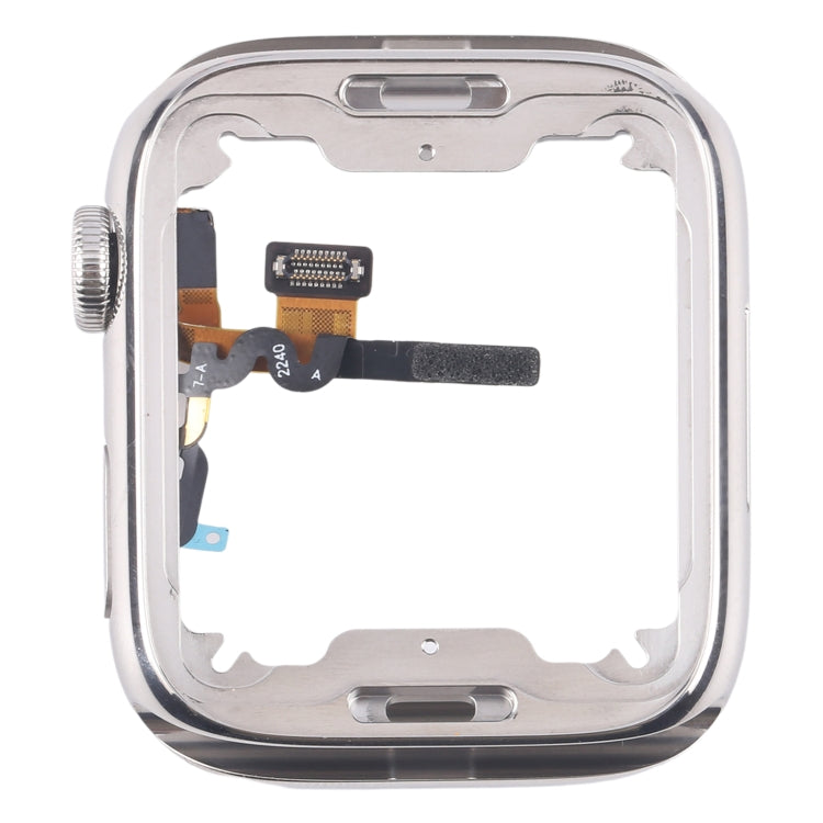 For Apple Watch Series 7 / 8 / 9 45mm LTE Stainless Steel Middle Frame Bezel Plate with Crown Spin Axis Flex Cable, For Apple Watch Series 7 / 8 / 9 45mm LTE(Stainless Steel)