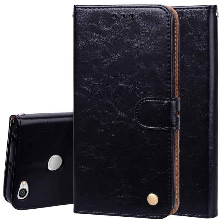 For Xiaomi  Redmi Note 5A Pro / Prime Business Style Oil Wax Texture Horizontal Flip Leather Case with Holder & Card Slots & Wallet & Lanyard