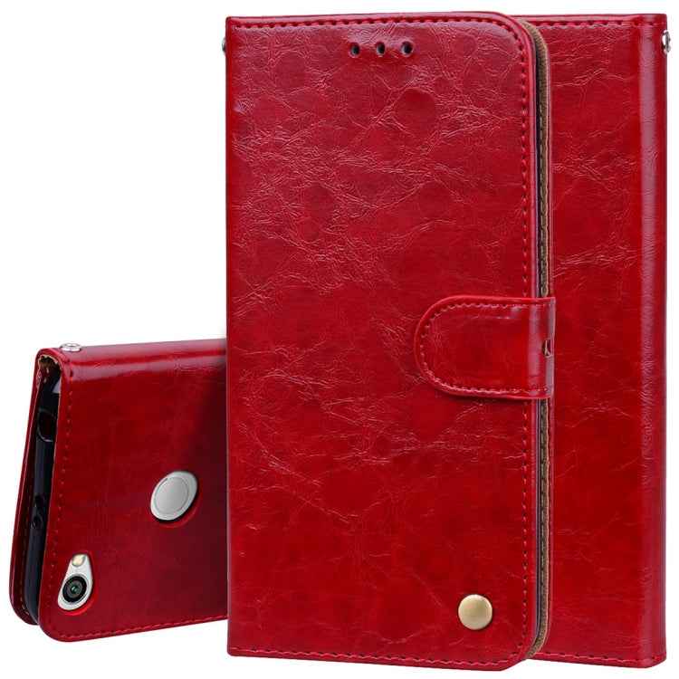 For Xiaomi  Redmi Note 5A Pro / Prime Business Style Oil Wax Texture Horizontal Flip Leather Case with Holder & Card Slots & Wallet & Lanyard
