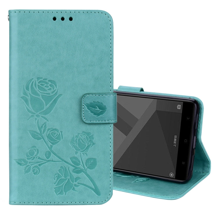 For Xiaomi Redmi Note 4X Roses Pressed Flowers Pattern Flip Leather Case with Holder & Card Slots & Wallet