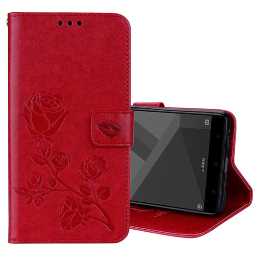 For Xiaomi Redmi Note 4X Roses Pressed Flowers Pattern Flip Leather Case with Holder & Card Slots & Wallet
