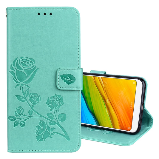 For Xiaomi Redmi 5 Plus Rose Embossed Horizontal Flip Environmental PU Leather Case with Holder & Card Slots & Wallet, For Xiaomi Redmi 5 Plus