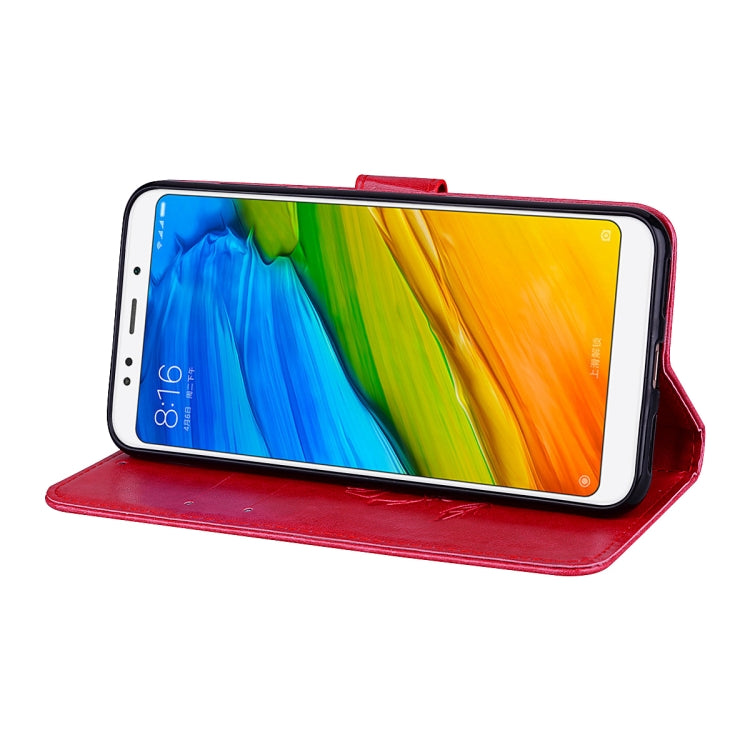 For Xiaomi Redmi 5 Plus Rose Embossed Horizontal Flip Environmental PU Leather Case with Holder & Card Slots & Wallet