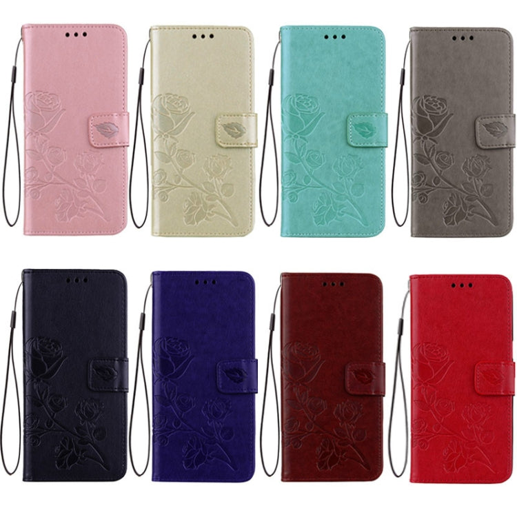 For Xiaomi Redmi 5 Plus Rose Embossed Horizontal Flip Environmental PU Leather Case with Holder & Card Slots & Wallet