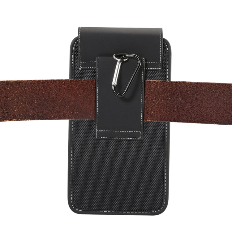 Universal Hanging Waist Oxford Cloth Case for 6.4-6.5 inch Mobile Phones, with Carabiner
