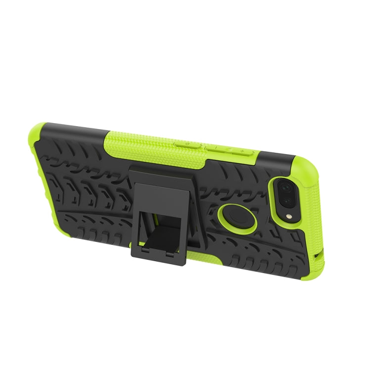 Shockproof  PC + TPU Tire Pattern Case for Xiaomi Mi 8 Lite, with Holder, For Xiaomi Mi 8 Lite