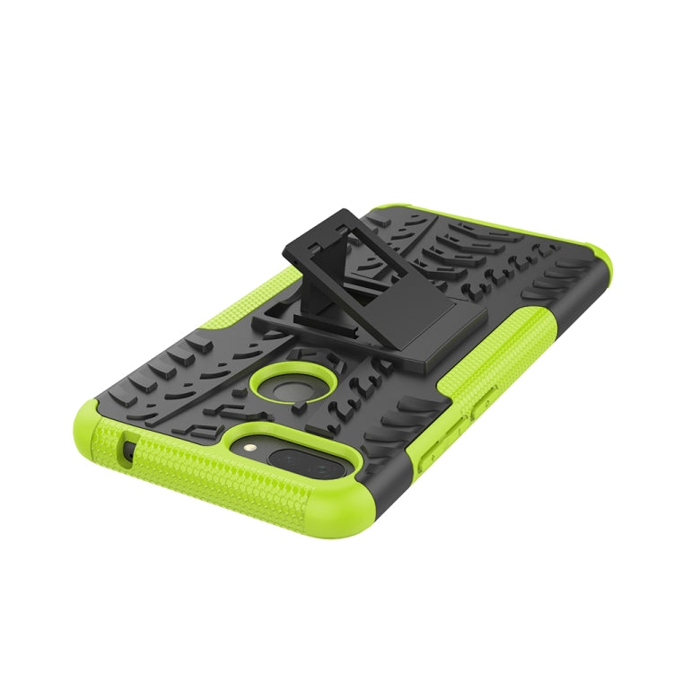 Shockproof  PC + TPU Tire Pattern Case for Xiaomi Mi 8 Lite, with Holder, For Xiaomi Mi 8 Lite