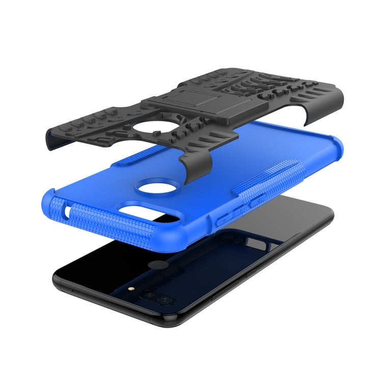 Shockproof  PC + TPU Tire Pattern Case for Xiaomi Mi 8 Lite, with Holder, For Xiaomi Mi 8 Lite