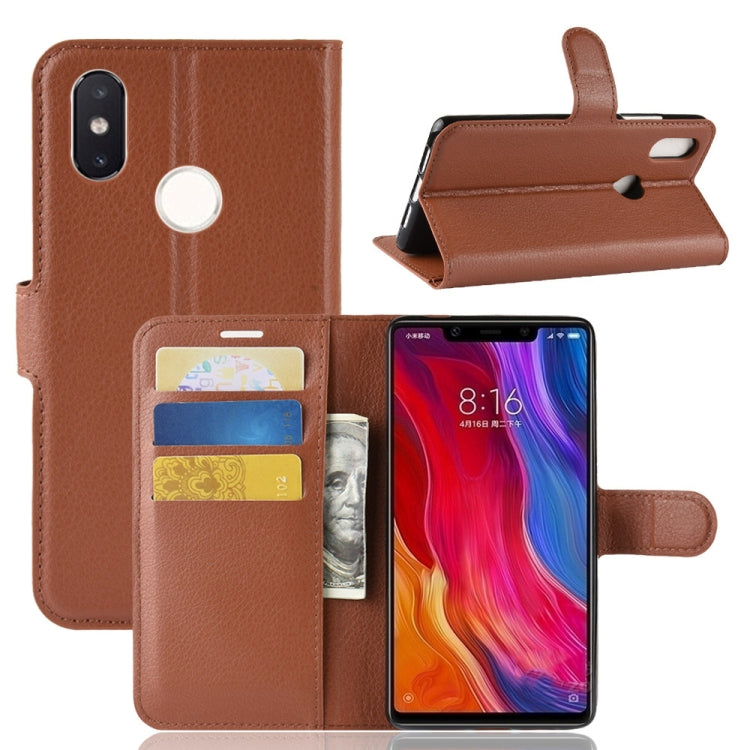 Litchi Texture Horizontal Flip Leather Case for Xiaomi Mi 8 SE, with Wallet & Holder & Card Slots, For Mi 8 SE, For Xiaomi Mi 8 SE