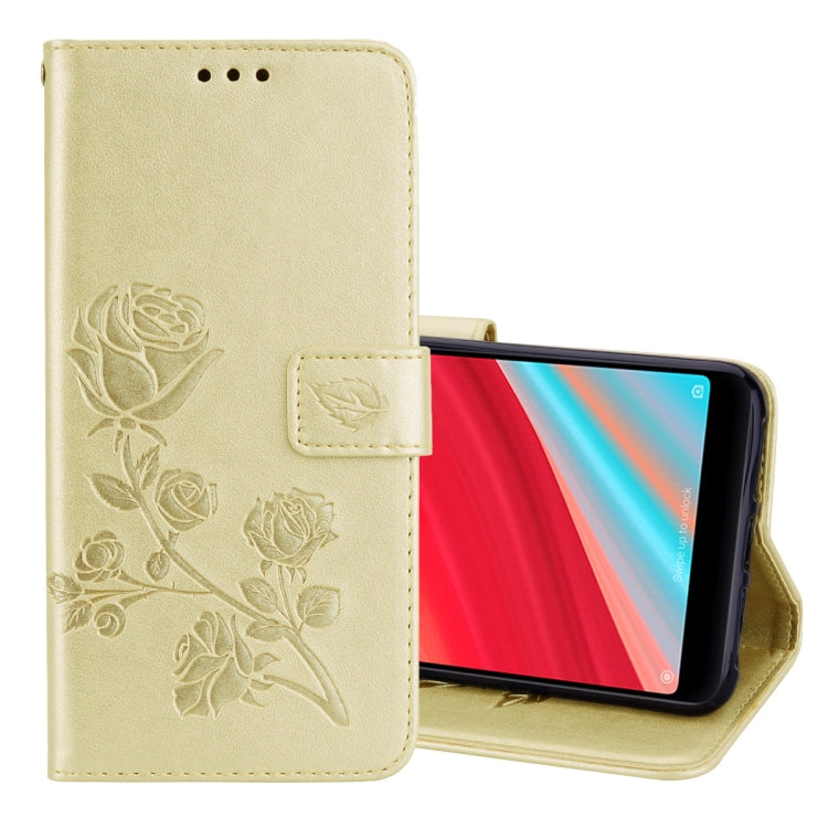 Rose Embossed Horizontal Flip Environmental PU Leather Case for Xiaomi Redmi S2, with Holder & Card Slots & Wallet