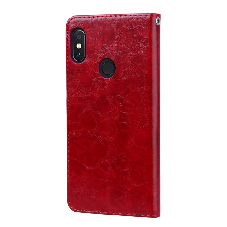 Business Style Oil Wax Texture Horizontal Flip Leather Case for Xiaomi Redmi Note 5 Pro, with Holder & Card Slots & Wallet, For Xiaomi Note 5 Pro