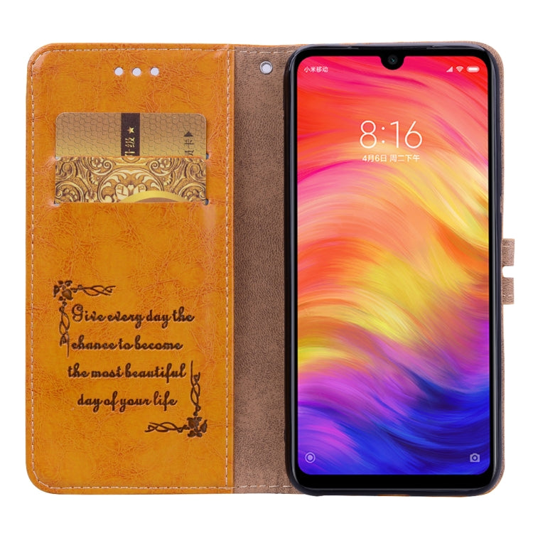 Business Style Oil Wax Texture Horizontal Flip Leather Case for Xiaomi Redmi Note7, with Holder & Card Slots & Wallet, For Xiaomi Redmi Note7