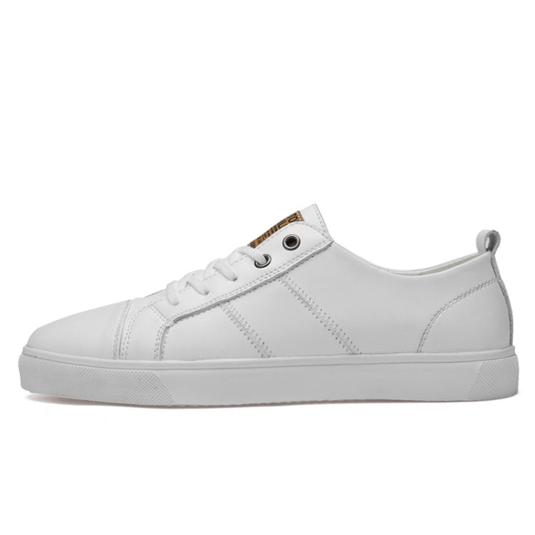 Microfiber Leather Upper Simple Solid Color Casual Shoes for Men