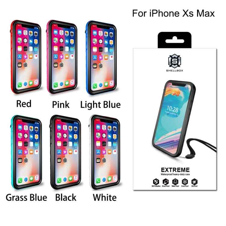 For iPhone XS Max 2m Waterproof Snowproof 2m Shockproof Dustproof PC+Silicone Case