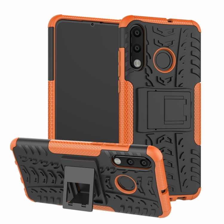 Tire Texture TPU+PC Shockproof Phone Case for Huawei P30 Lite / Nova 4e, with Holder