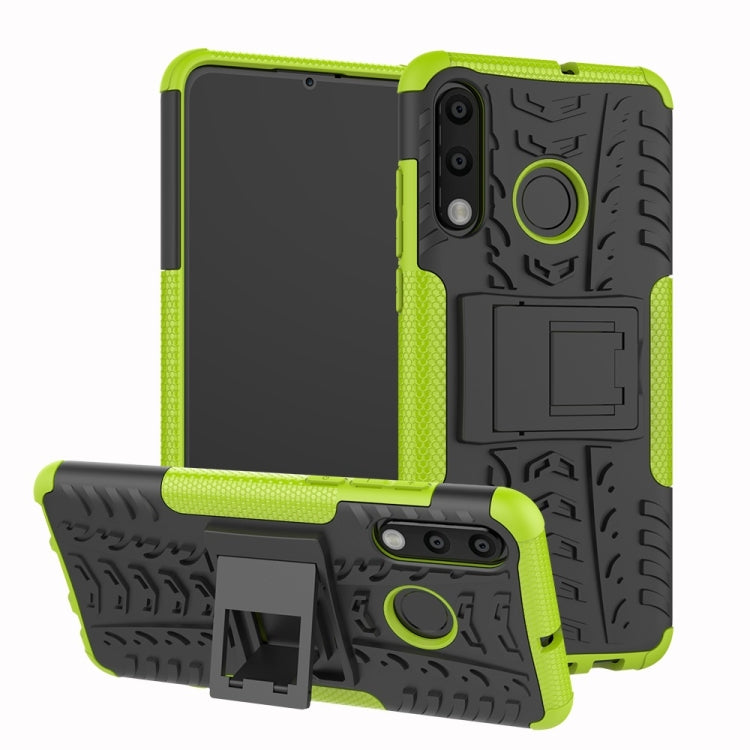 Tire Texture TPU+PC Shockproof Phone Case for Huawei P30 Lite / Nova 4e, with Holder