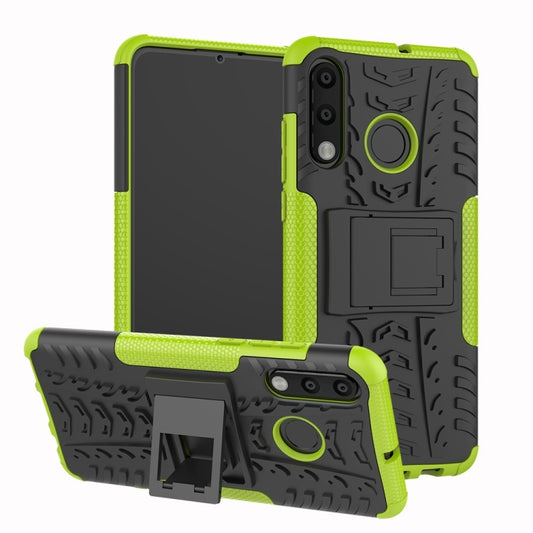 Tire Texture TPU+PC Shockproof Phone Case for Huawei P30 Lite / Nova 4e, with Holder