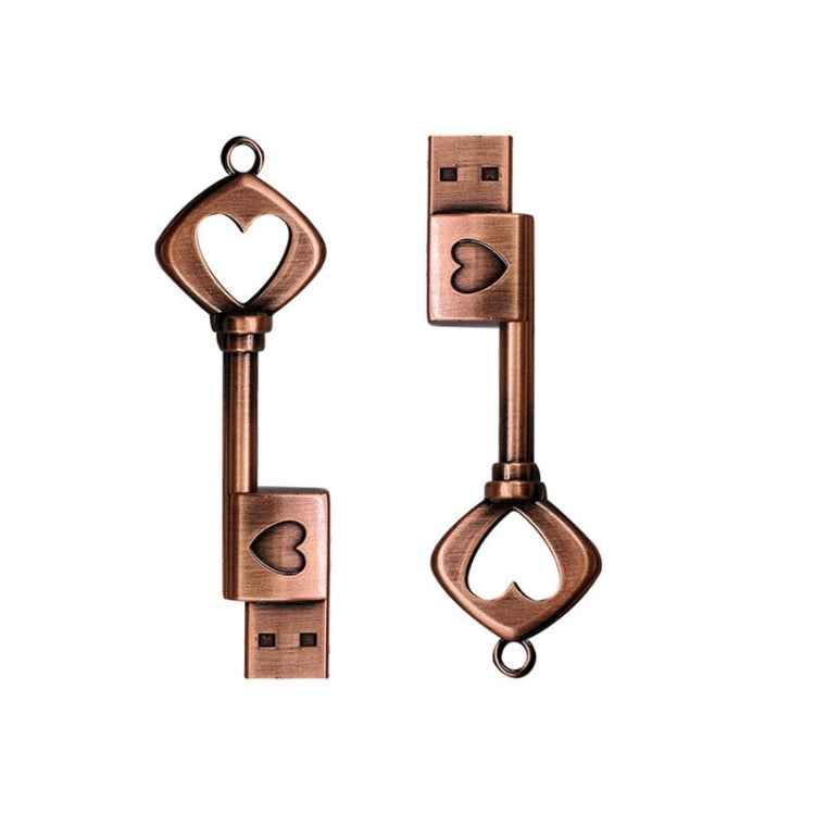 MicroDrive 128GB USB 2.0 Copper Love Key U Disk