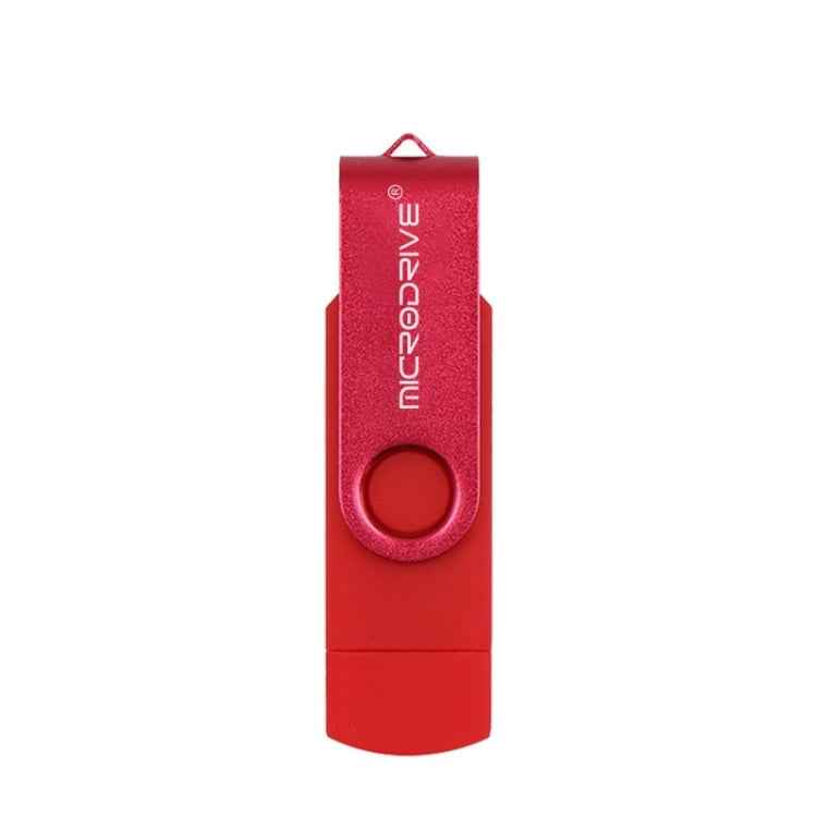 MicroDrive 32GB USB 2.0 Mobile Computer Dual-use Rotating OTG Metal U Disk