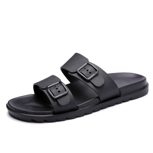 Stylish Lightweight Non-slip Wearable Slippers Beach Shoes for Men (Color:Brown Size:43)